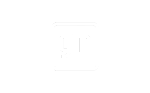 White lowercase gm letters with an underline inside a rounded square, all on a light gray background. This is the logo for General Motors.