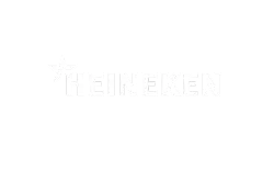 Heineken logo: white star and the word "HEINEKEN" in white against a black background.