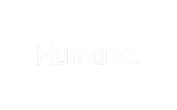 Humana logo in white text on a black background