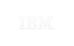 IBM logo in white on a black background.