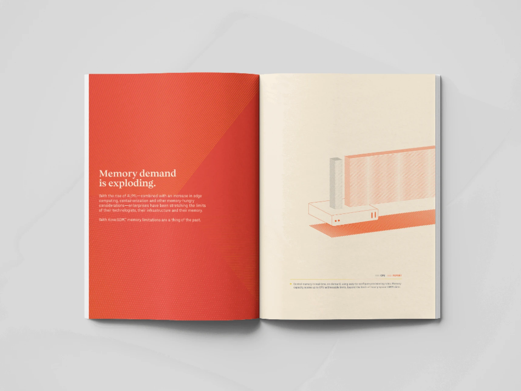 Kove ad showing memory demand explosion with modern tech infrastructure.