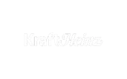 Kraft Heinz logo in white lettering on a black background.