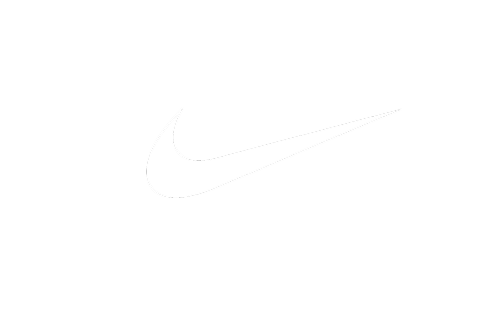A white Nike swoosh logo is centered on a light gray background.
