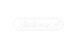 Nintendo logo in white on a black background
