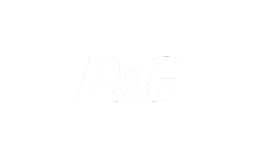 The image displays the Procter &amp; Gamble (P&amp;G) logo, featuring the white letters P&amp;G in a serif font against a light gray background.