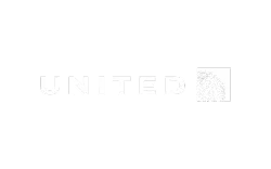 United Airlines logo with globe symbol on black background.