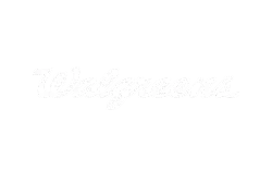Walgreens logo in white on a black background.
