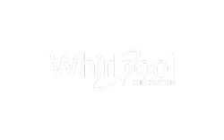 Whirlpool Corporation logo, featuring the brand name in white on a black background.